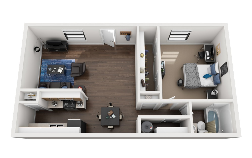 A2 - Get up to a $1200 Gift Card! - 1 bedroom floorplan layout with 1 bathroom and 620 square feet