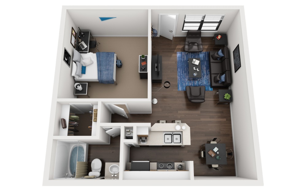 A3 - Get up to a $1200 Gift Card! - 1 bedroom floorplan layout with 1 bathroom and 650 square feet
